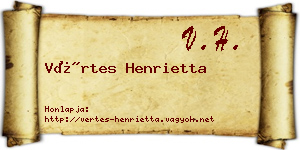 Vértes Henrietta névjegykártya