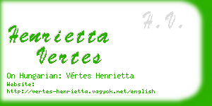 henrietta vertes business card
